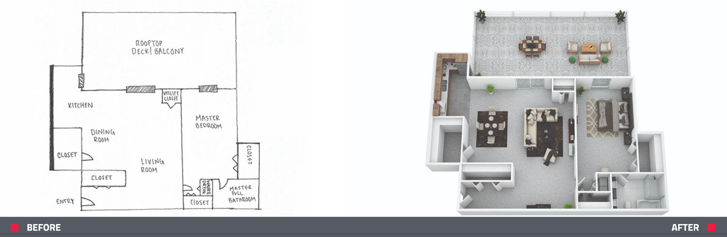 BoxBrowie.com Virtual Staging floor plan redraw